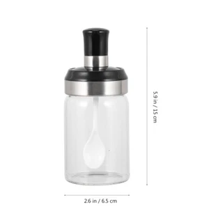 Oil Bottle with Spoon Useful Seasoning Container Household Condiment Travel - Picture 1 of 12