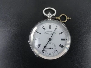 HERRENTASCHENUHR JONES JONES PORTH SILBER 925 UM 1920 - Bild 1 von 16