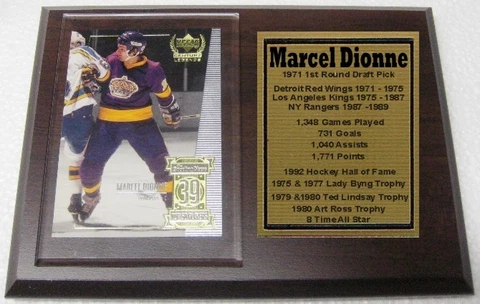 Marcel Dionne Los Angeles Kings Hockey Card Plaque Cover