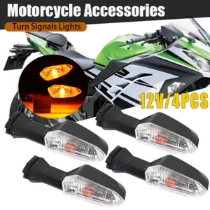 Clear Turn Signal Lights For KAWASAKI NINJA 250 300 400 650 Z650 Z900 Z1000 4PCS - Bild 1 von 9