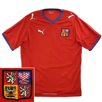 Puma Czech Republic Soccer Jersey USP 2008-09 Home Shirt Crest Men's Large - Image 1 of 4