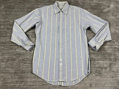John Weitz 男式衬衫 16.5 34/35 多色条纹长袖纽扣休闲 — 第 1/4 张图片