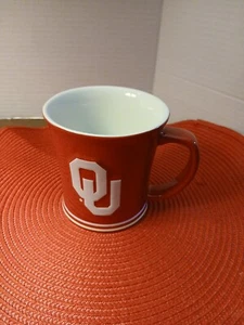 Oklahoma Sooners Oklahoma University NCAA Coffee Mug Ceramic Red and White - Picture 1 of 4
