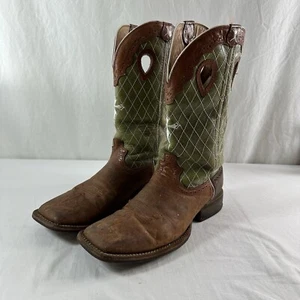 Twisted X Stiefel Herren Größe 10,5 D grün und braun Arbeit Leder Faith Cross " - Bild 1 von 10