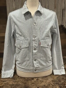 Chaqueta de Camionero Levi’s Pin Stripe Vintage Denim Talla Pequeña - Imagen 1 de 19