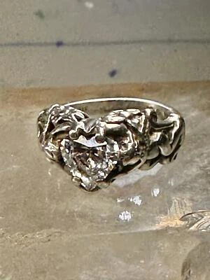 Anillo Cupido Kabana Corazón San Valentín Flecha Banda Talla 6.25 Plata de Ley Mujer Foto 1 de 4