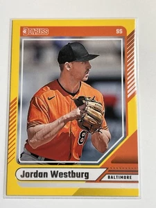 2024 Panini Donruss - Yellow Flood - #57 Jordan Westburg (RC) - Orioles - Picture 1 of 2