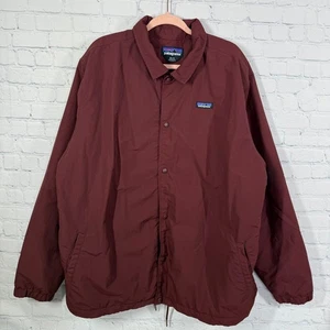 Patagonia Jacke Herren XXL gefüttert Isthmus Coaches burgund Wandern Fleece Outdoor - Bild 1 von 19