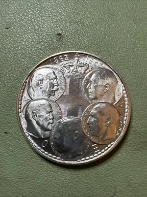 Moneda de Plata 30 Dracmai Grecia 1963 KM#86 3M De Colección Alto Grado Blanco Brillante Foto 1 de 4
