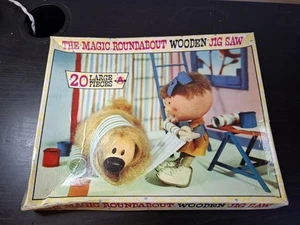 Vintage Magic Roundabout Wooden Jigsaw 20 Large Pieces Complete - Picture 1 of 5