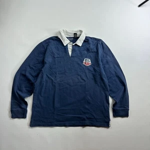 Camisa Polo Ralph Lauren "Escudo" Manga Larga Azul Marino Talla L (Hecha en Hong Kong - Imagen 1 de 8