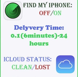 Natychmiastowe sprawdzenie stanu iCloud | ON OFF| Serial lub IMEI | Szybka obsługa iPhone - Zdjęcie 1 z 1