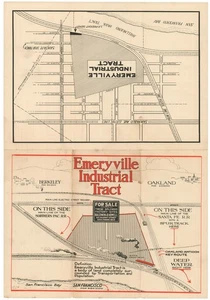 1920 Promotional Map of Emeryville, California, San Francisco Bay, East Bay - Picture 1 of 2