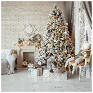 White Christmas Photography Backdrop 8x8FT Holiday Portrait Studio 10800 - Picture 1 of 7