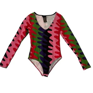 Nooworks Limited Print Static Multi Color Long Sleeve Bodysuit Gr. M - Bild 1 von 4