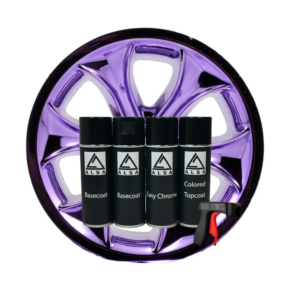 Alsa Purple Chrome Paint - Spray Can Kit (30 sq ft of chrome) Foto 1 de 1