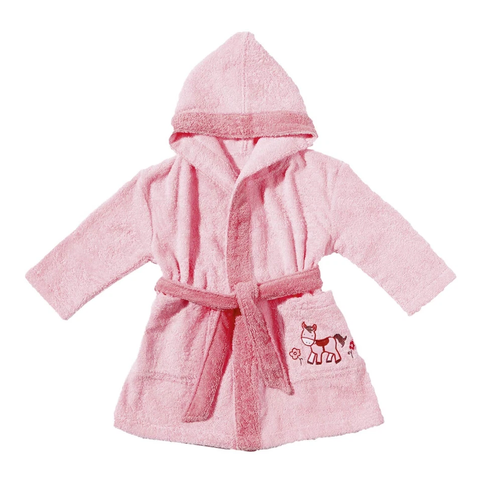 Egeria Baby Bademantel Badewanne Dusche Baden Pony rosa Gr.116 - Neu