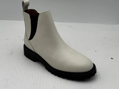 Botas Chelsea LABEL Go-to para mujer talla 8,5 botas al tobillo de cuero marfil Foto 1 de 4