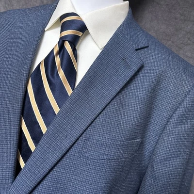 Madison Sport пальто 46R Slim Fit синий чек Blazer куртка классический повседневный 46S - Изображение 1 из 4