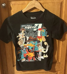 Phineas und Ferb T-Shirt Gr. 5/6 Kind Neu, 2007 Disney, Secret Agent - Bild 1 von 4
