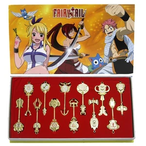 CELESTIAL SPIRIT GOLD SCHLÜSSEL Fairy Tail 12 Stk. Halskette & Schlüsselanhänger Set (KeyChain) - Bild 1 von 3