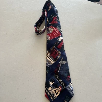 Corbata de colección Bugle Boy para hombre Ritz Carlton Roosevelt Hotel Art Deco 3 3/4” X 56” EE. UU. Foto 1 de 4