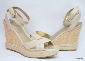 Nib Guess TRISSA Espadrille Wedge Sandal Platform Shoe Natural/Beige 8.5 - Picture 1 of 10