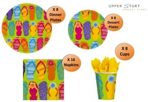 Flip Flop Party Pack 40 Piece 8 Person Pack Party Supplies FREE SHIPPING - Bild 1 von 1