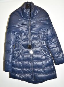 Moncler Blue Coats, Jackets & Vests Nylon Outer Shell for Women 