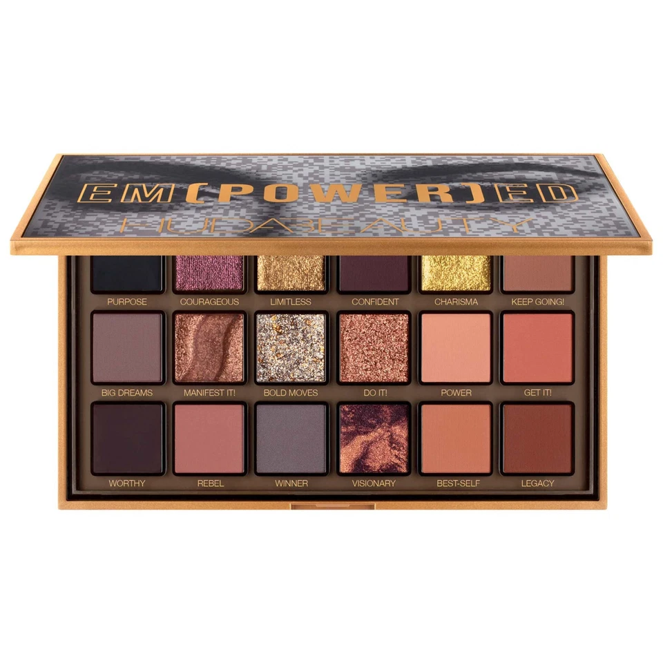 Huda Beauty Empowered Eyeshadow Palette Make Up 18 shades NEW! SOLD OUT! RRP £62 - Image 1 of 3