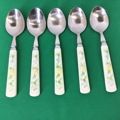 Mesa/Colocar cucharas vintage Mikasa Garden Harvest lote de 5 Foto 1 de 4