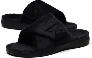 Women's Plantar Fasciitis Fuzzy House Orthopedic Adjustable Slippers With Arch - Picture 1 of 1