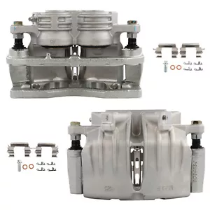 Front Pair Brake Calipers For 2002 - 2005 CHEVROLET TRAILBLAZER w/ Bracket - Foto 1 di 9