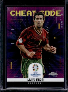 2024 Topps Chrome UEFA EURO #CC-8 Luís Figo Cheat Code Yellow Refractor #/125 - Picture 1 of 2