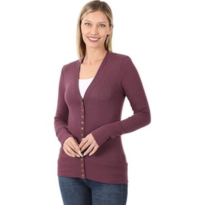 メーカー純正品[充電不要 1年保証] WAX Solid cardigan PURPLE S WX