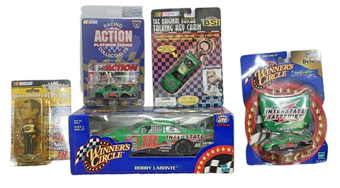 New In Pkgs! Lot of 5 Bobby Labonte 3 Cars 1:64, 1 Car 1:24, Bobble Head Cover