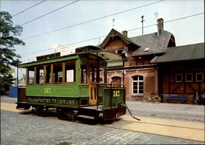 Eisenbahn & Verkehr Motiv-AK Frankfurt Schwanheim Pferdebahnwagen 167 Postkarte - Bild 1 von 2