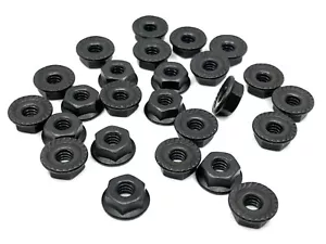 10-24 tuercas de clip de moldura de brida dentada negra 25 piezas para Ford Mercury Lincoln - Imagen 1 de 2