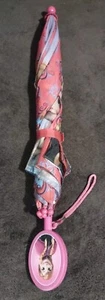 Disney Store Authentic ** Frozen Elsa & Anna ** Girl's Pretty Pink Umbrella XLNT - Picture 1 of 15