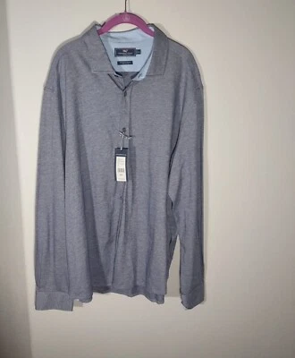 Vineyard Vines Men's Geneva Knit Woven Deep Heather Bay (Blue/Grey) Size XXL NWT - Image 1 of 4