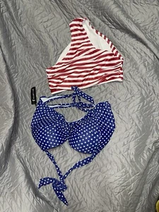 Tempt Me Women Two Piece Scoop Neck Bikini High Cut Swimsuit XL (WTF60)q4 - Picture 1 of 3