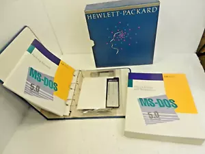 Microsoft DOS 5.0  VINTAGE Hewlett Packard HP BINDER 3.5" & 5.25" Floppy Disks - Picture 1 of 9
