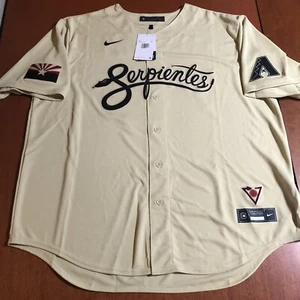 Nike David Peralta Arizona Diamondbacks Serpientes City Connect Jersey Beige XXL - Picture 1 of 6