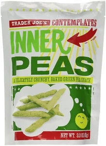 Trader Joe's 3.3oz CONTEMPLATES INNER PEAS Crunchy Baked Green Pea Snack BB 5/25 - Picture 1 of 4