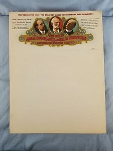 Vtg ADAM FOREPAUGH & SELLS BROTHERS Show Circus Letterhead 1910s - Picture 1 of 4
