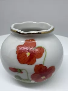 Vintage OMC Flower Ceramic Vase Jar Pot Accent Peice 2" High Otagiri Japan - Picture 1 of 7