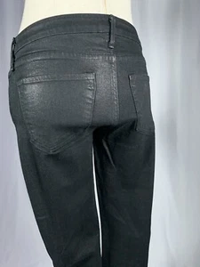 Pantalones de mezclilla elásticos negros metálicos EARNEST SEWN para mujer, talla 26" - Imagen 1 de 10