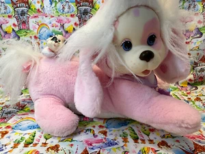 Vintage Puppy Surprise White Pink Mommy With One Baby - Picture 1 of 3