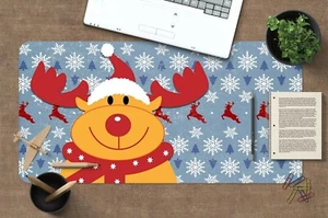 3D Cartoon Antelope I46 Christmas Non-slip Desk Mat Keyboard Pad An - Picture 1 of 7