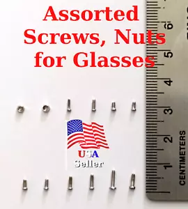 Assorted Screws nut 1x set eyeglass repair glasses spectacles replacement tiny - Picture 1 of 2